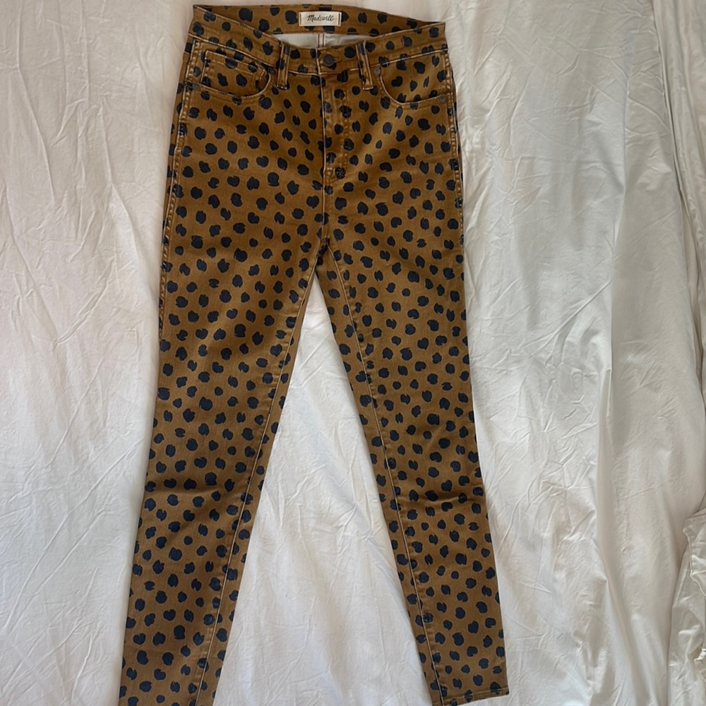 Madewell spotted skinny jeans